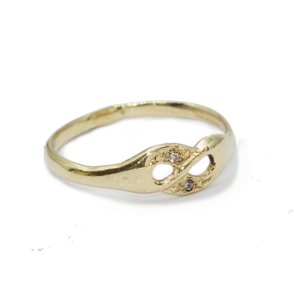 infinity diamond gold ring